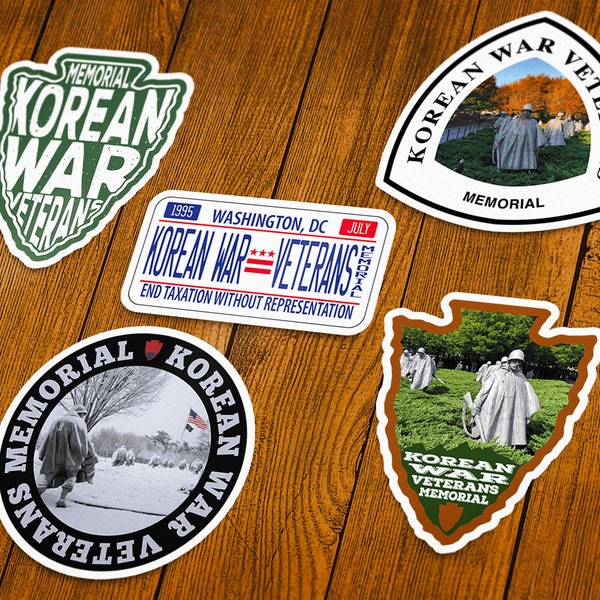 Korean War Veterans Memorial Vinyl Sticker | Choose 1 Decal or Get them All!