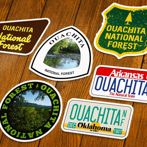 Ouachita National Forest Vinyl Sticker | Choose 1 Decal or Get them All!