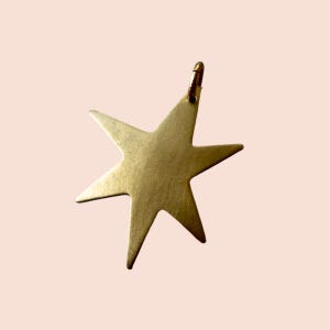 Vintage Brass Star Charm: Celestial Necklace or Bracelet Pendant
