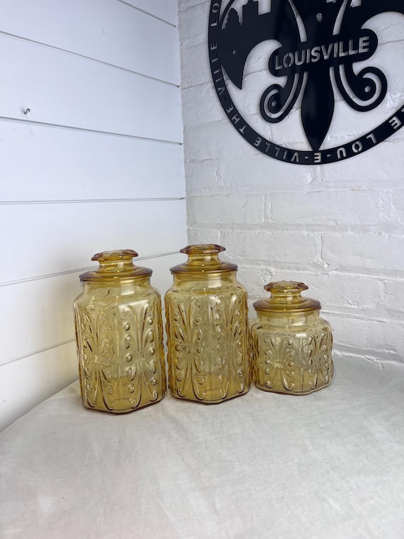 Vintage LE Smith Imperial Atterbury scroll 3 pc. Canisters set.