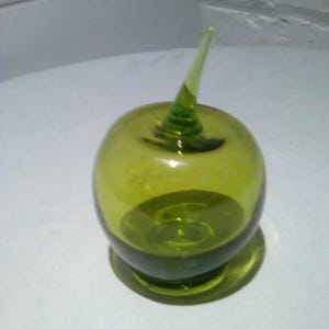Vintage Viking Green Glass Apple