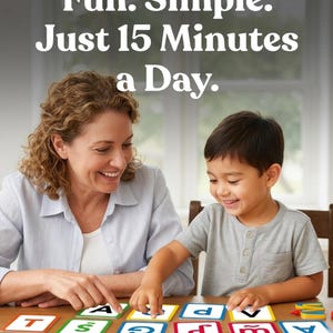 15 Minute Reading Method for Kids, Learn to Read Guide, Parent Reading Program, Early Literacy Workbook, Homeschool Reading PDF, Preschool