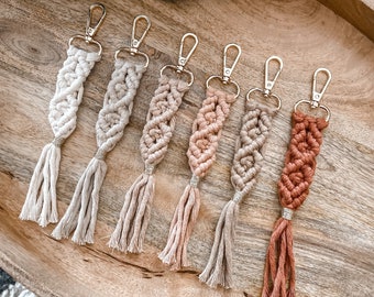 Neutral Toned Key Chains | Gold Hardware | Valentines Gift Idea | Boho Key Chain | Car Keychains | Purse Accessories | Boho Accessories Gift