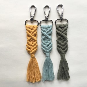 Boho Macramé Keychain Stylish Car Keys Accessories Purse Accessory Bookbag Keychain Boho Birthday Gift Boho Bridesmaids Presents image 6