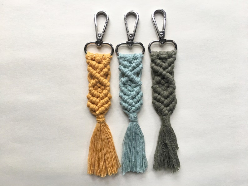 Boho Macramé Keychain Stylish Car Keys Accessories Purse Accessory Bookbag Keychain Boho Birthday Gift Boho Bridesmaids Presents image 6