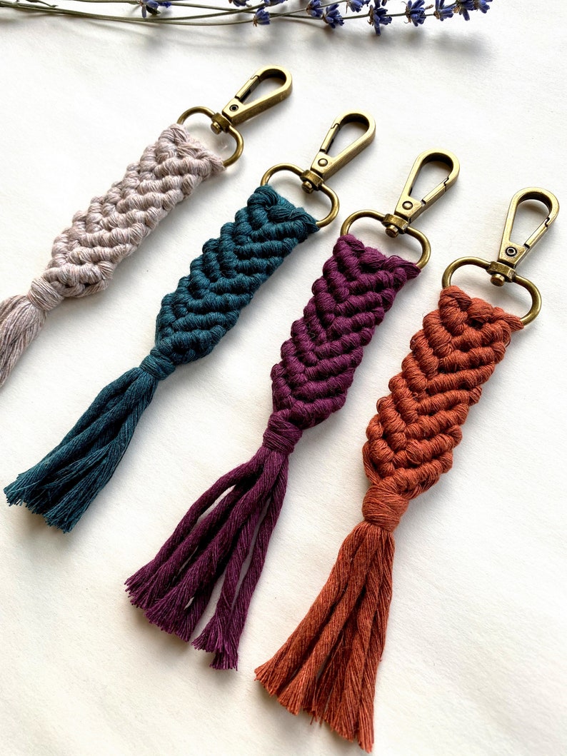 Macrame Keychain Boho Macrame Keychain Boho Purse Hook Etsy UK