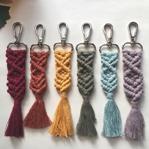 Boho Macramé Keychain Stylish Car Keys Accessories Purse Accessory Bookbag Keychain Boho Birthday Gift Boho Bridesmaids Presents image 7