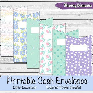 Cash Envelopes for Cash Stuffing and Savings Challenge With Expense Tracker