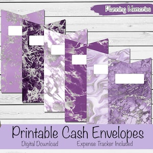 Cash Envelopes for Cash Stuffing and Savings Challenge With Expense Tracker