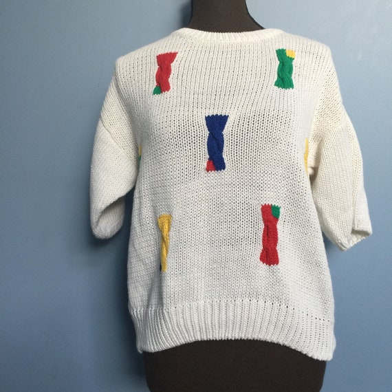 Vintage Hand-Knit NWT Short-Sleeve Sweater
