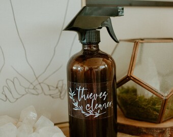 Thieves Floral Bottle Label Sticker