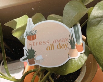 Stress Away All Day Boho Sticker