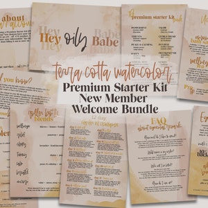 Terra Cotta Watercolor | Premium Starter Kit New Member Welcome Set (Digital Download) | US & AU Files