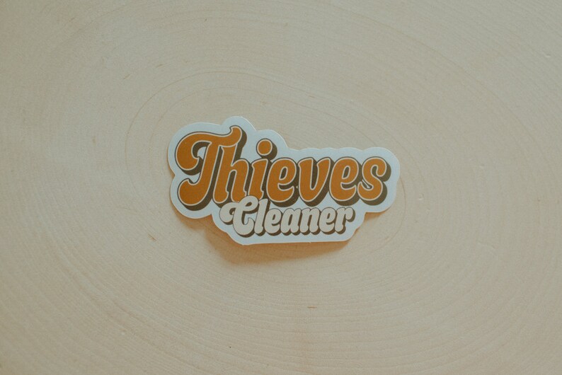 Retro Thieves Cleaner Bottle Label image 2