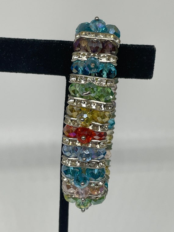 Vintage colorful beaded bracelet - image 1