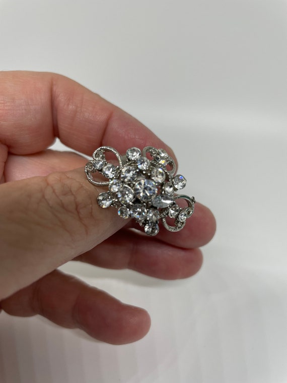 Vintage gorgeous rhinestone ring - image 2