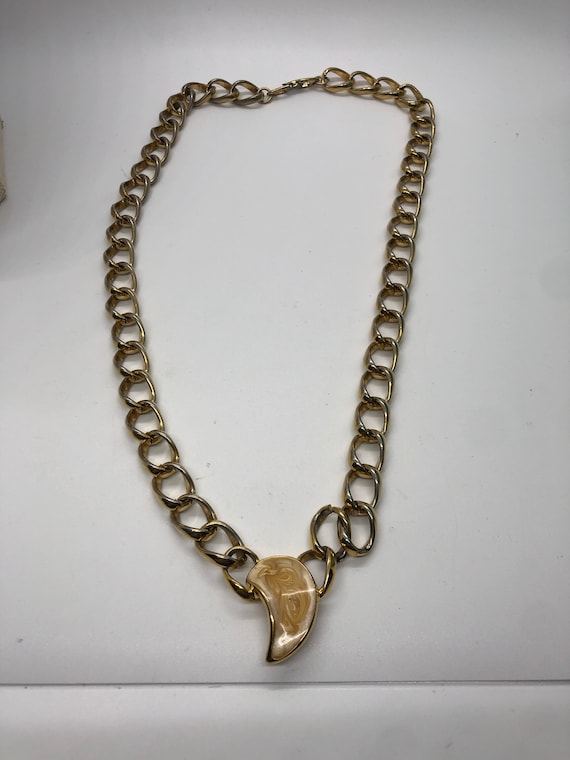 Vintage Napier goldtone chain necklace - image 3