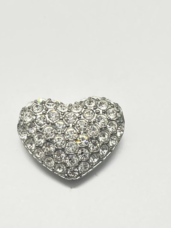 Vintage heart Monet rhinestone pendant