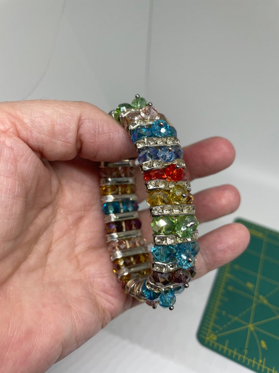 Vintage colorful beaded bracelet - image 8