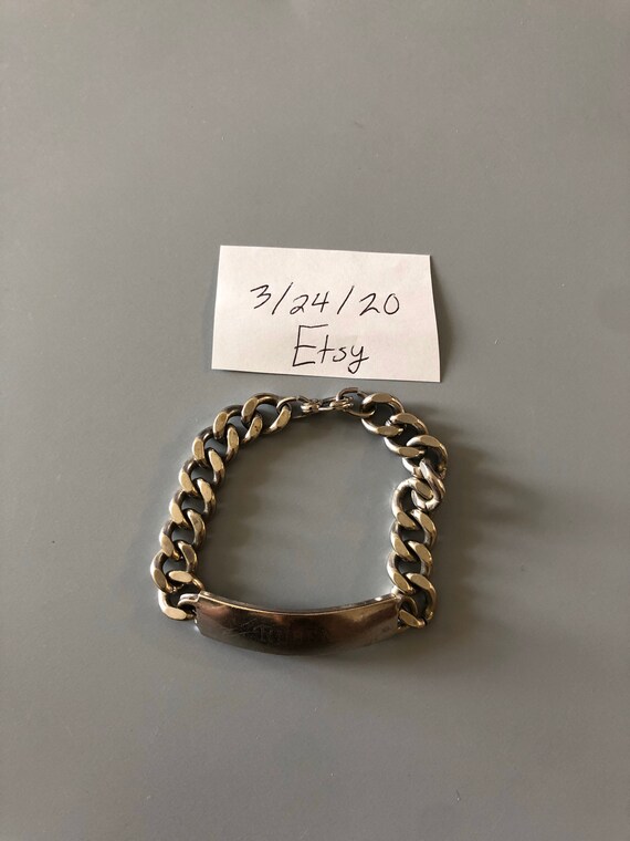 Nickel Silver Chain Name Bracelet “Ruben”