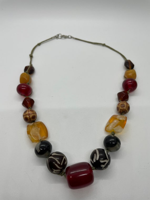 Gorgeous vintage colorful necklace - image 4