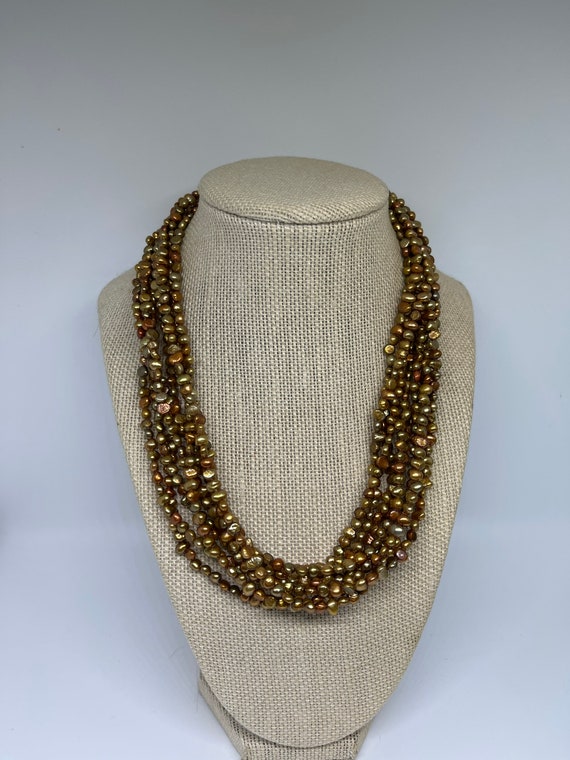 Vintage multi strand choker necklace