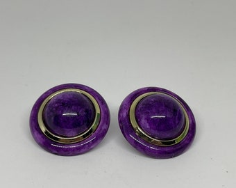 Vintage purple pierced earrings