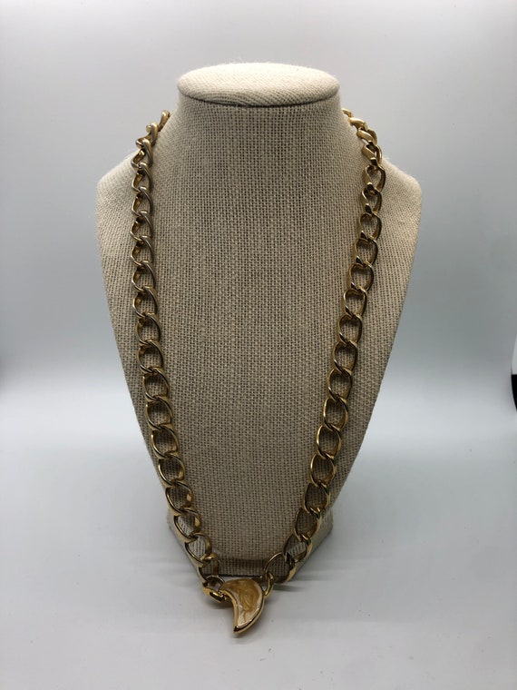 Vintage Napier goldtone chain necklace - image 1