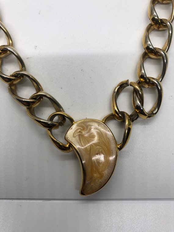 Vintage Napier goldtone chain necklace - image 4