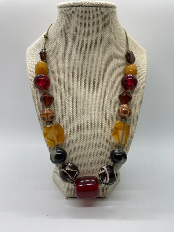 Gorgeous vintage colorful necklace - image 1
