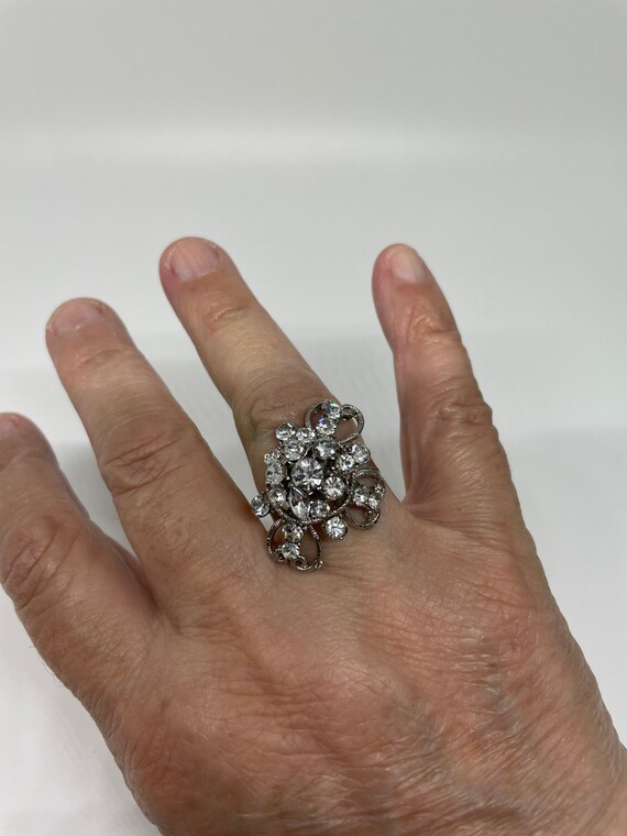 Vintage gorgeous rhinestone ring - image 3
