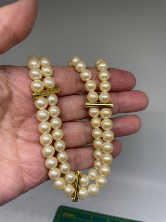 Vintage faux pearl choker - image 7