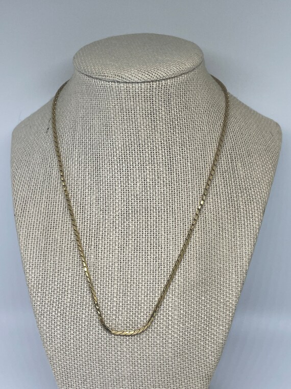 Vintage Napier goldtone chain necklace - image 1