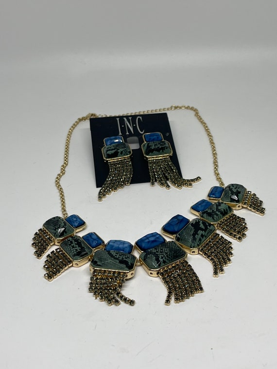 Vintage INC necklace and pierced earrings set - image 4