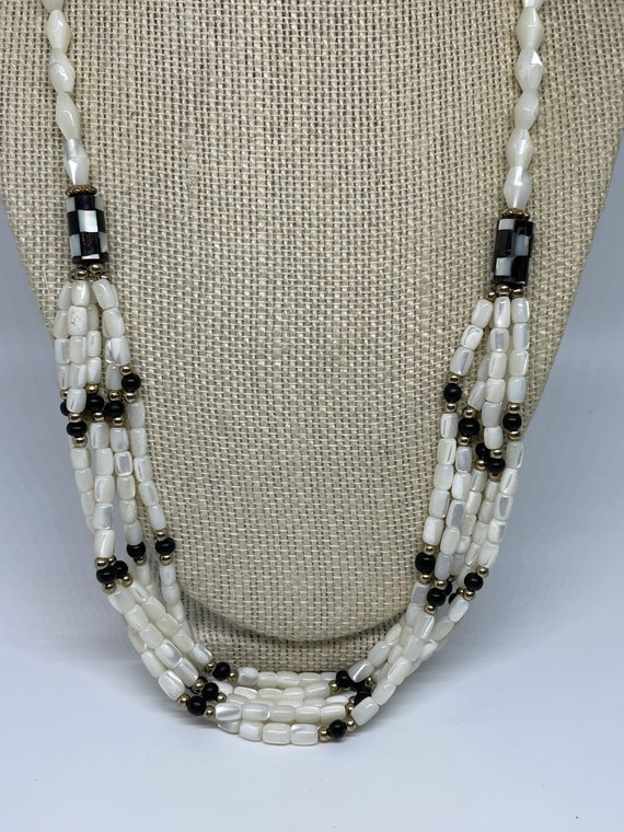 Vintage beaded multi layer necklace