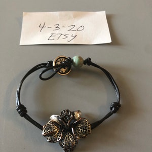 Beautiful Fossil Floral Bracelet