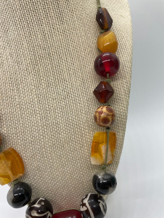 Gorgeous vintage colorful necklace - image 3