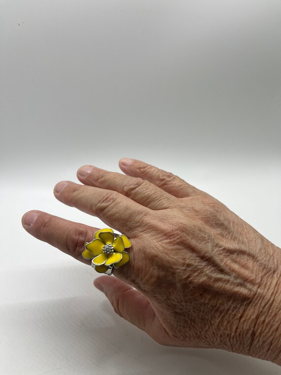 Pretty floral ring size adjustable - image 3