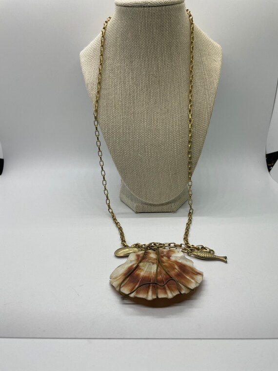 Vintage wire wrapped shell necklace - image 1