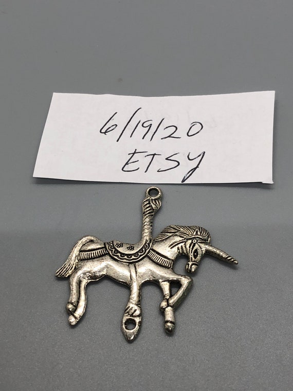 Vintage unicorn pendant - image 1