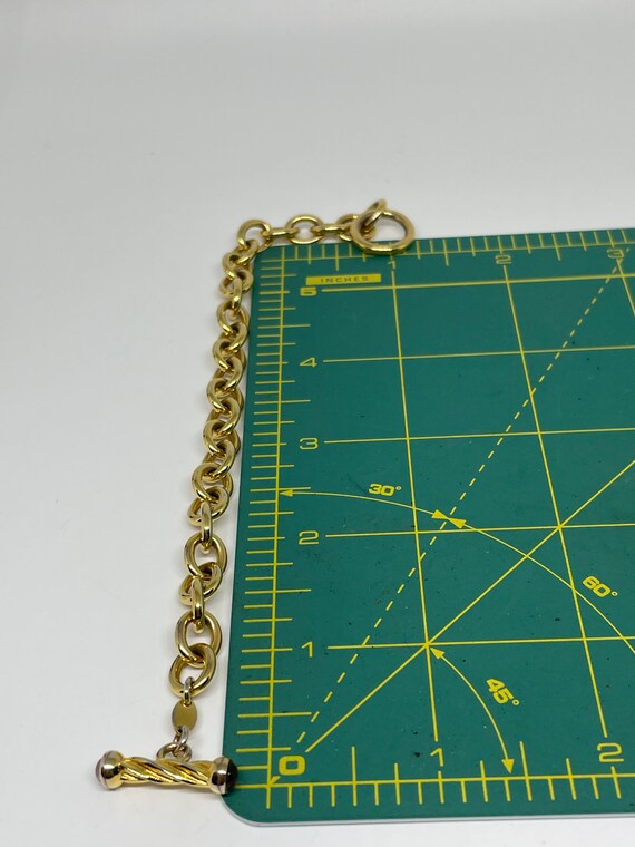 Vintage goldtone chain bracelet marked Italy - image 5