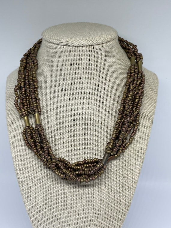 Vintage multi layer necklace - image 1