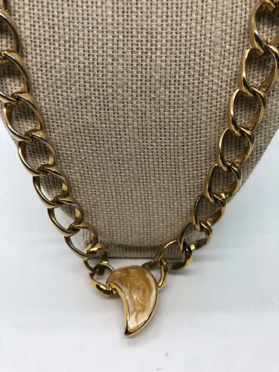 Vintage Napier goldtone chain necklace - image 2