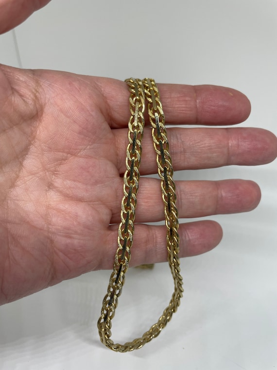 Vintage goldtone chain necklace marked Korea - image 7