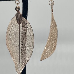 Vintage leaf pierced earrings