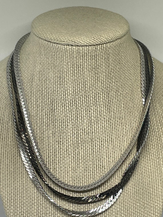 Vintage Sarah Coventry chain multi layer choker - image 1