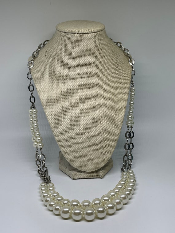 Vintage faux pearl necklace Gem