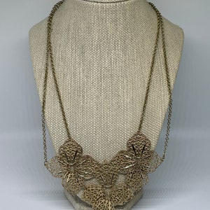 Vintage goldtone bib necklace
