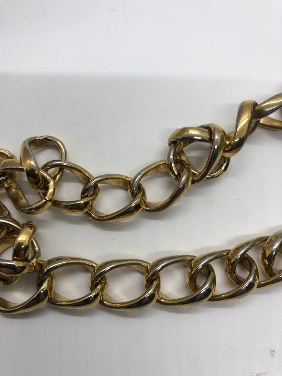 Vintage Napier goldtone chain necklace - image 8