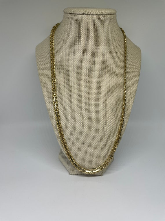 Vintage goldtone chain necklace marked Korea